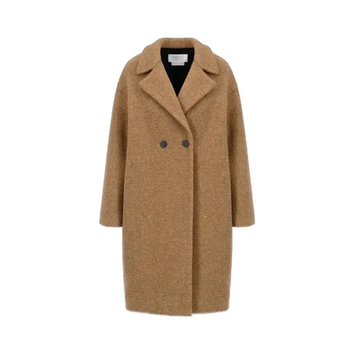 Bouclé Double-Breasted Coat