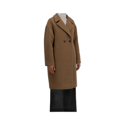 Bouclé Double-Breasted Coat