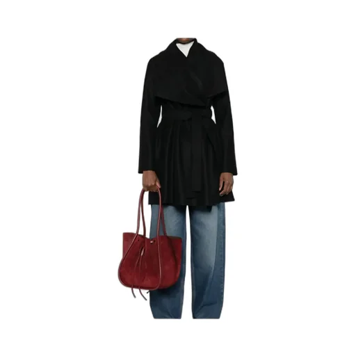 Wrap-Front Belted Coat