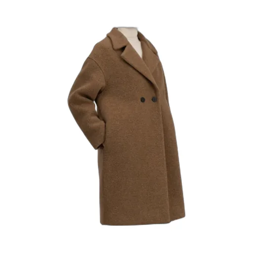 Bouclé Double-Breasted Coat