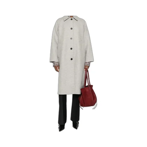 Balmacaan Raglan-Sleeve Button Coat