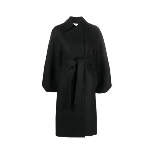 Puff-Sleeved Wool Coat