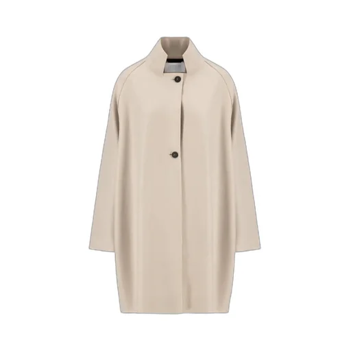 Raglan-Sleeve Button Coat