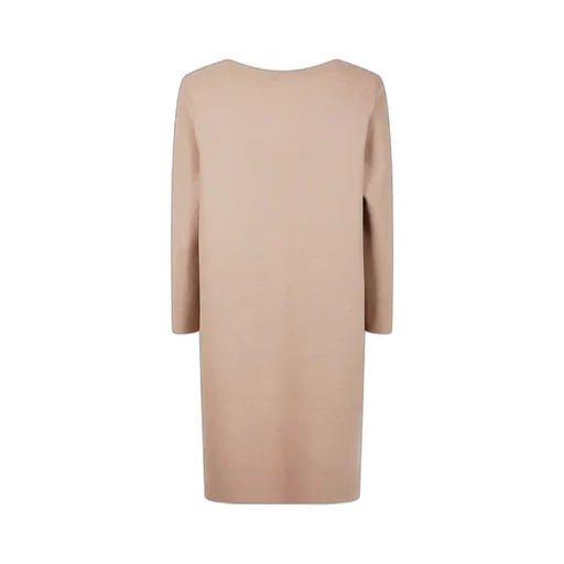 Patch-Pocket Wool Midi Dress