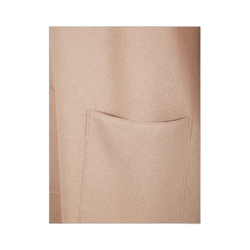 Patch-Pocket Wool Midi Dress