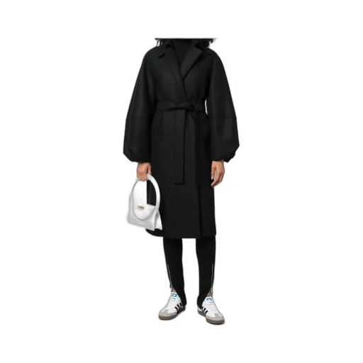 Puff-Sleeved Wool Coat