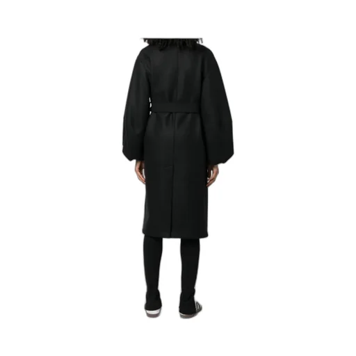 Puff-Sleeved Wool Coat