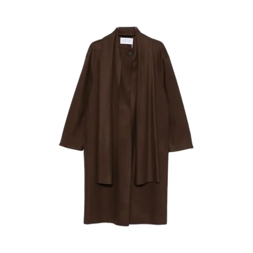 Scarf Button-Fastening Coat