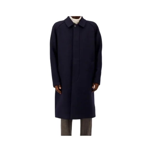 Raglan-Sleeve Buttoned Coat