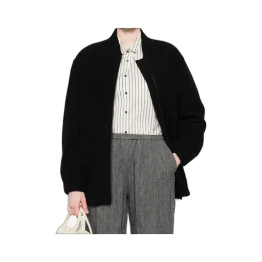 Zip-Front Balloon-Sleeve Jacket