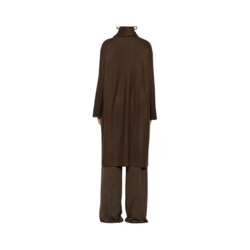 Scarf Button-Fastening Coat