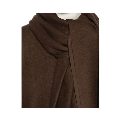 Scarf Button-Fastening Coat