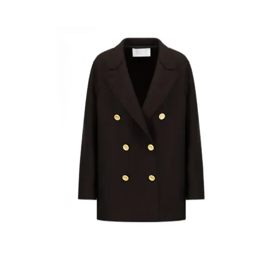 Slouchy Peacoat Pressed Wool