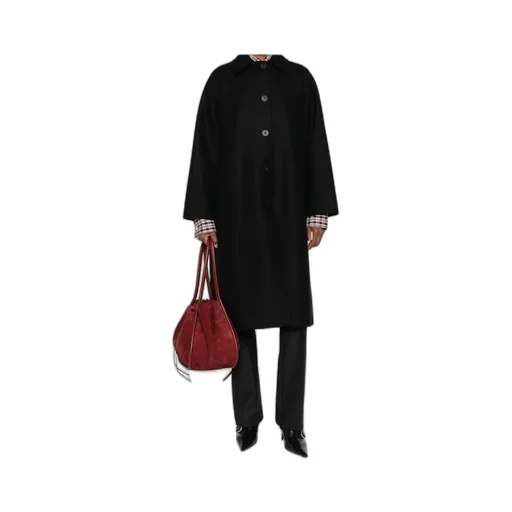 Balmacaan Raglan-Sleeve Button Coat