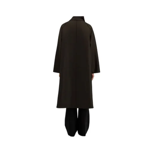 Balmacaan Button-Front Raglan-Sleeve Coat