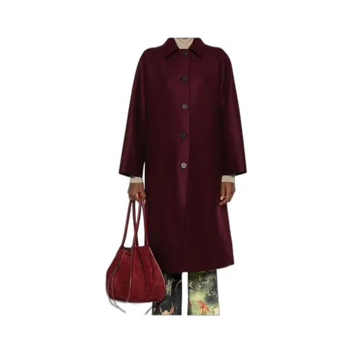 Virgin Wool Single-Breasted Coat
