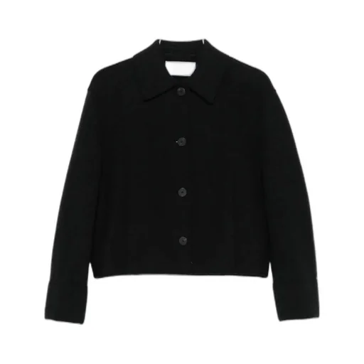 Button-Front Collared Jacket
