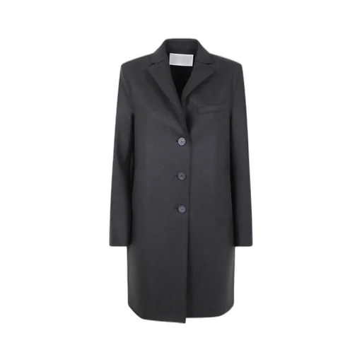 Button-Fastening Wool Coat
