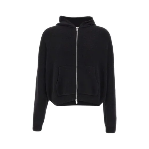 Zipped Knitted Hoodie
