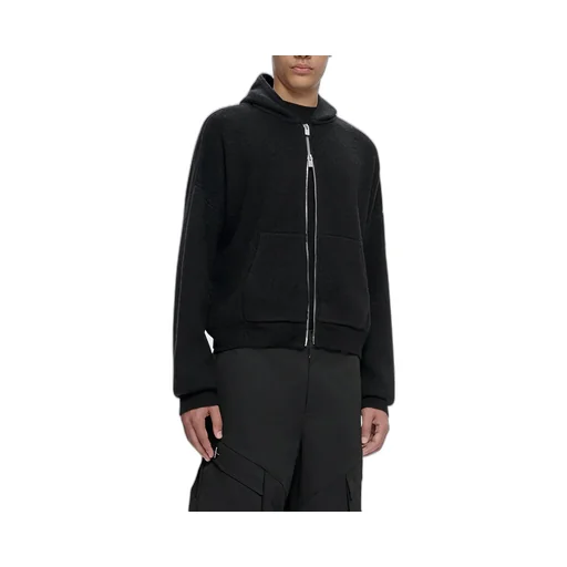 Zipped Knitted Hoodie