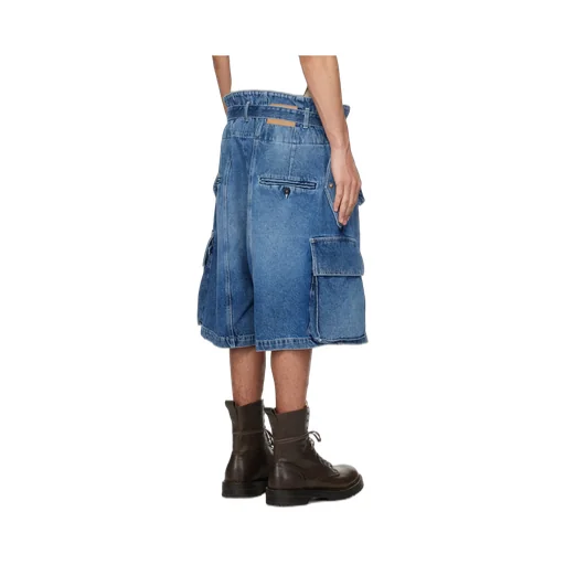 Zip Vent Denim Cargo Shorts