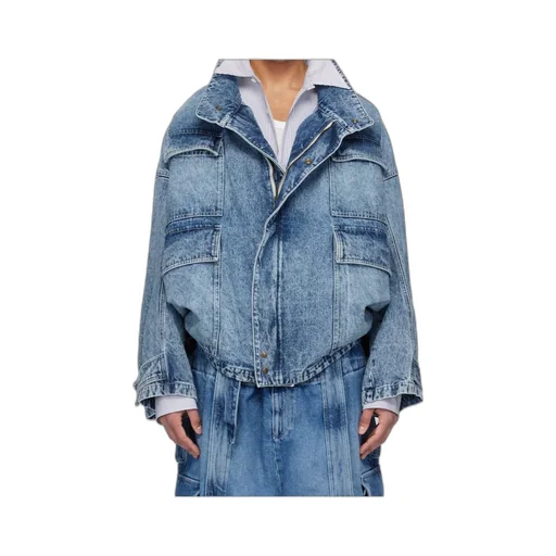 Flap-Pockets Denim Jacket