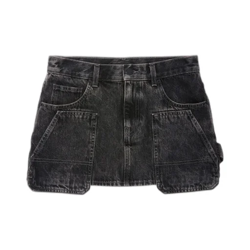 Carpenter Denim Mini Skirt