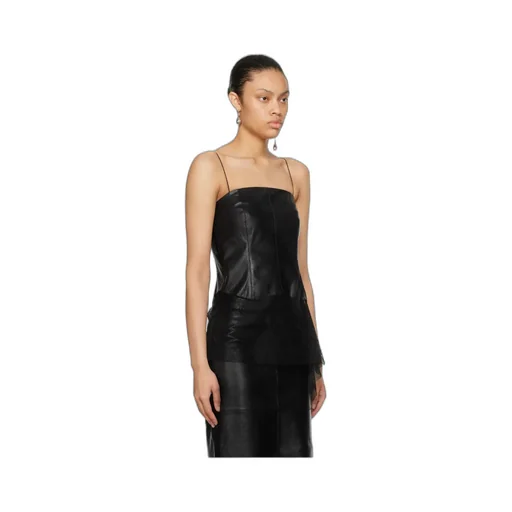Sheer Leather Top