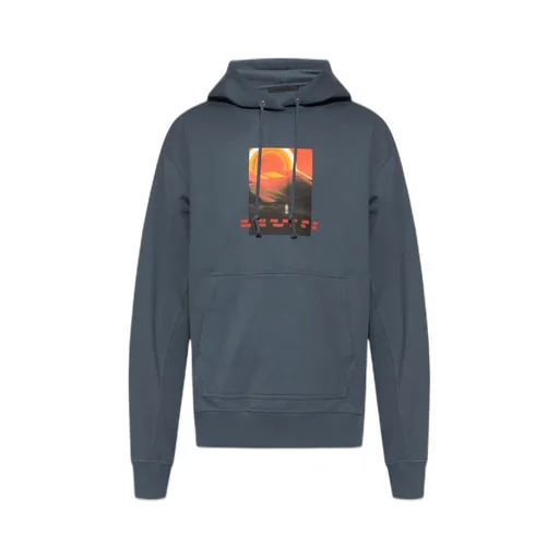 Graphic Printed Drawstring Hoodie