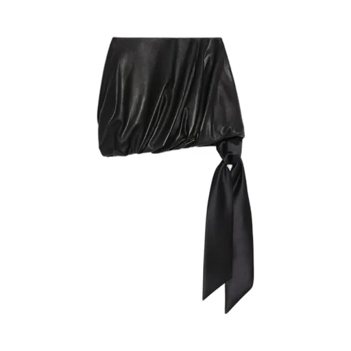 Bubble Leather Miniskirt