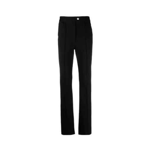 Slit-Hem Cotton Slim Trousers