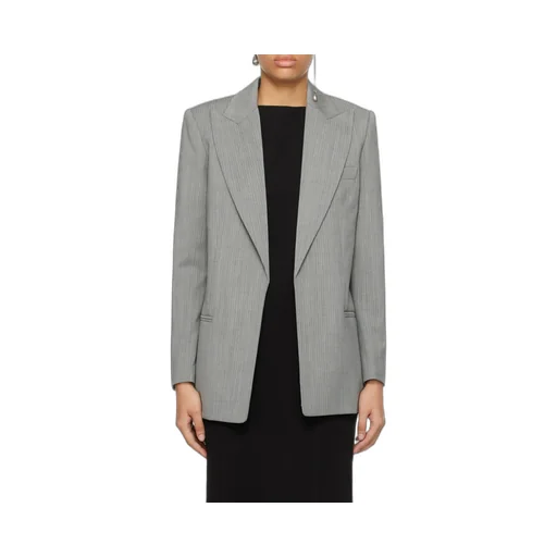 Peak-Lapel Single-Breasted Blazer