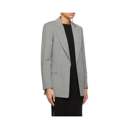 Peak-Lapel Single-Breasted Blazer