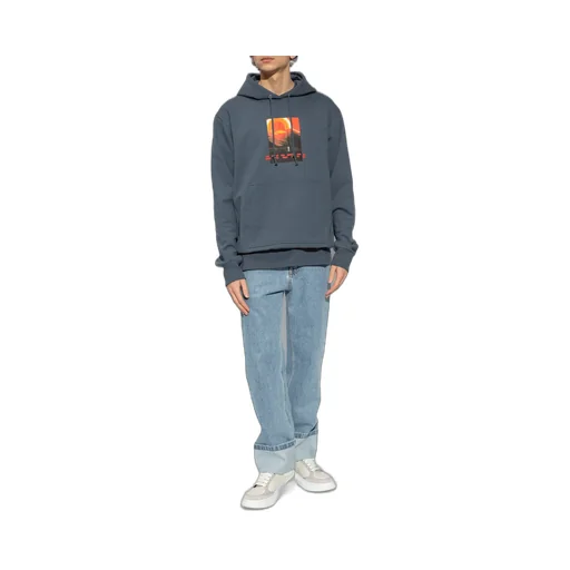 Graphic Printed Drawstring Hoodie