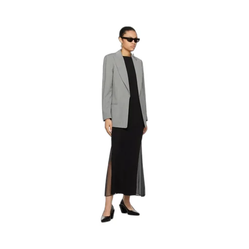 Peak-Lapel Single-Breasted Blazer