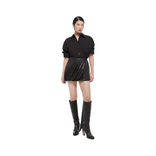 Bubble Leather Miniskirt