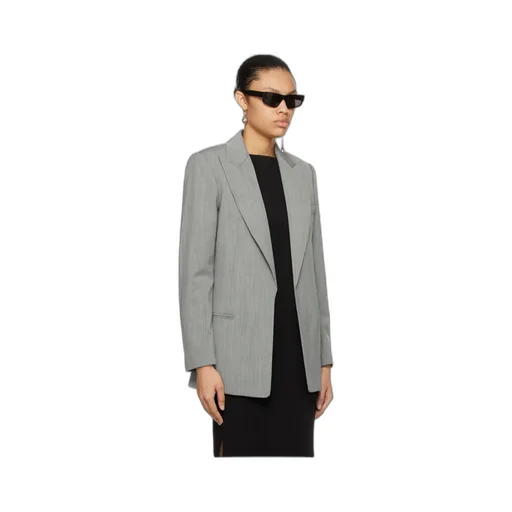 Peak-Lapel Single-Breasted Blazer