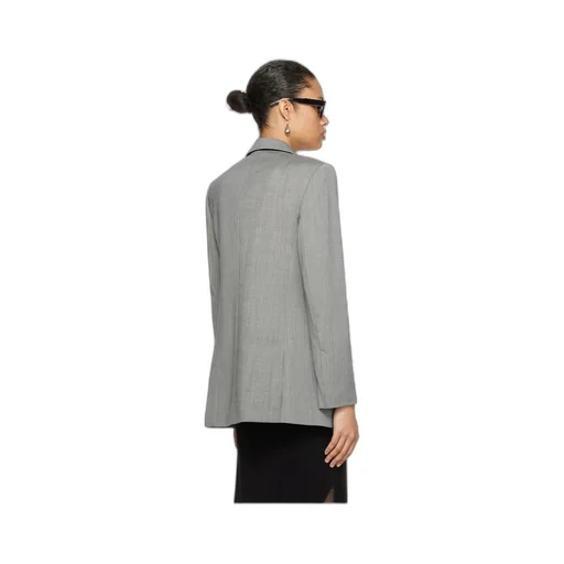 Peak-Lapel Single-Breasted Blazer