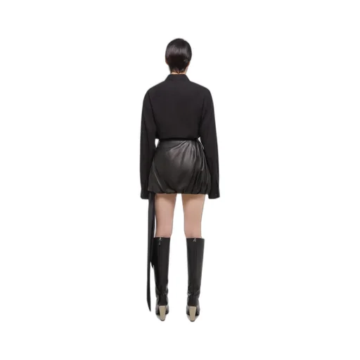 Bubble Leather Miniskirt