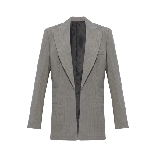 Peak-Lapel Tailored Blazer