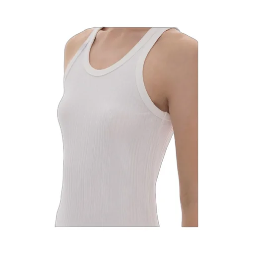 Round Neck Ribbed Tank Top
