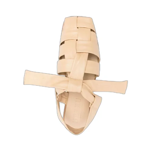 Interlocking Knitted Flat Sandals