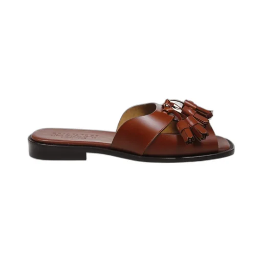 Open-Toe Tasseled Sandals