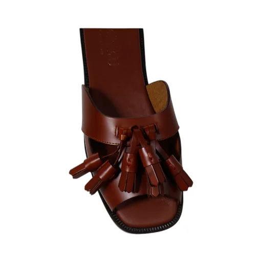 Open-Toe Tasseled Sandals