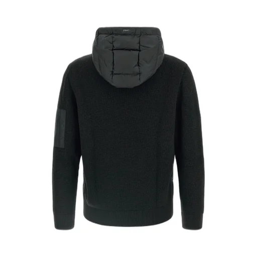 Hooded Quilted-Panel Jacket