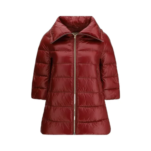 Cleofe High Neck Crop-Sleeved Coat