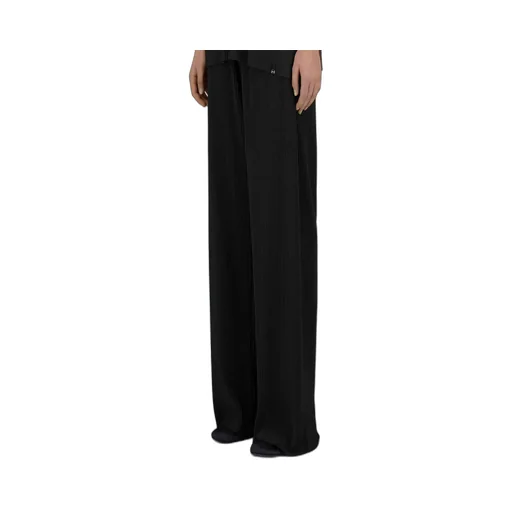 Elasticated Waistband Wide-Leg Trousers