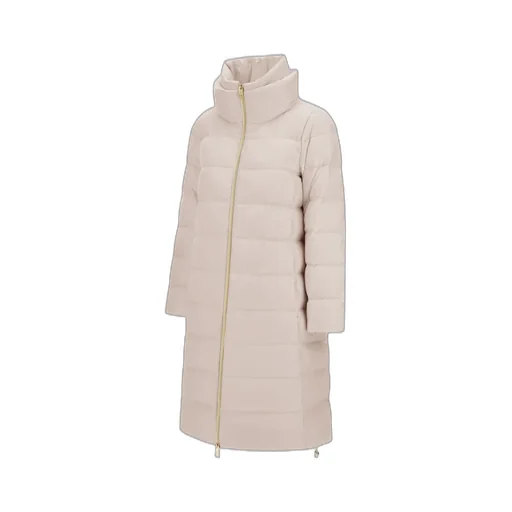 High-Neck Quilted Coat