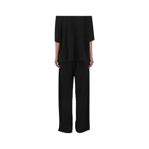 Elasticated Waistband Wide-Leg Trousers