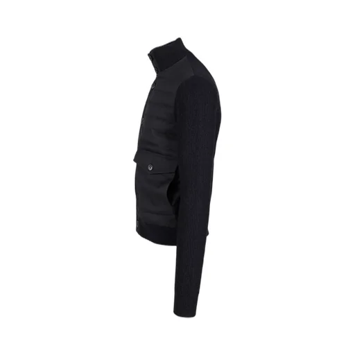 Hybrid Button Quilted Padded Bomber Jacket